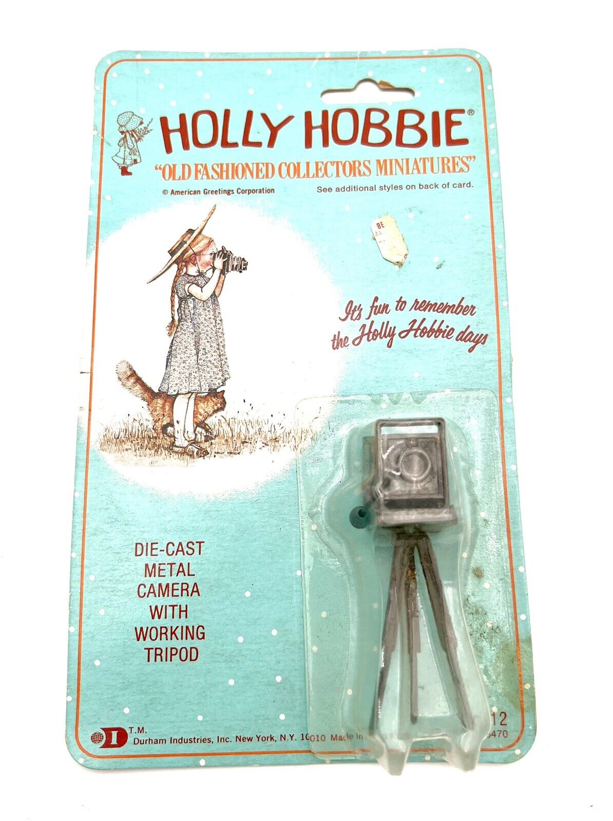 1976 Holly Hobbie Old Fashioned Diecast Metal Miniatures No. 12 Camera