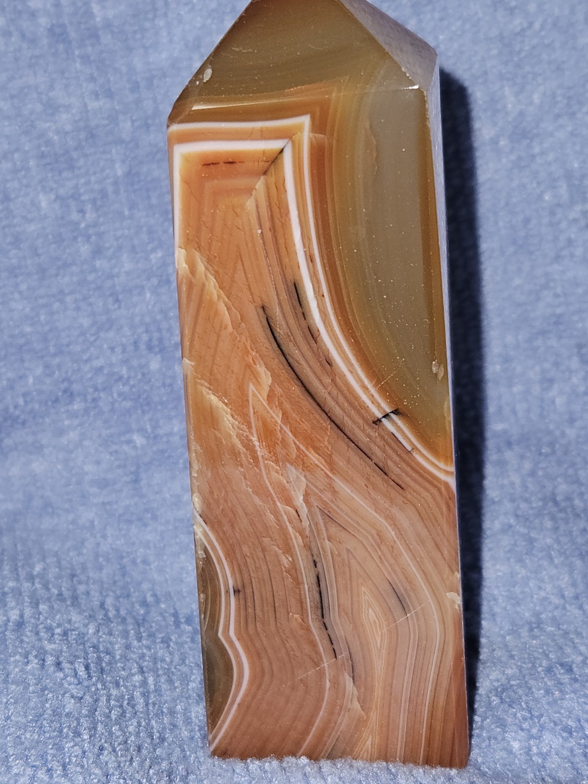 156G Natural Carnelian obelisk tower 3.5 L 156G Natural Carnelian obelisk tower 3.5 L