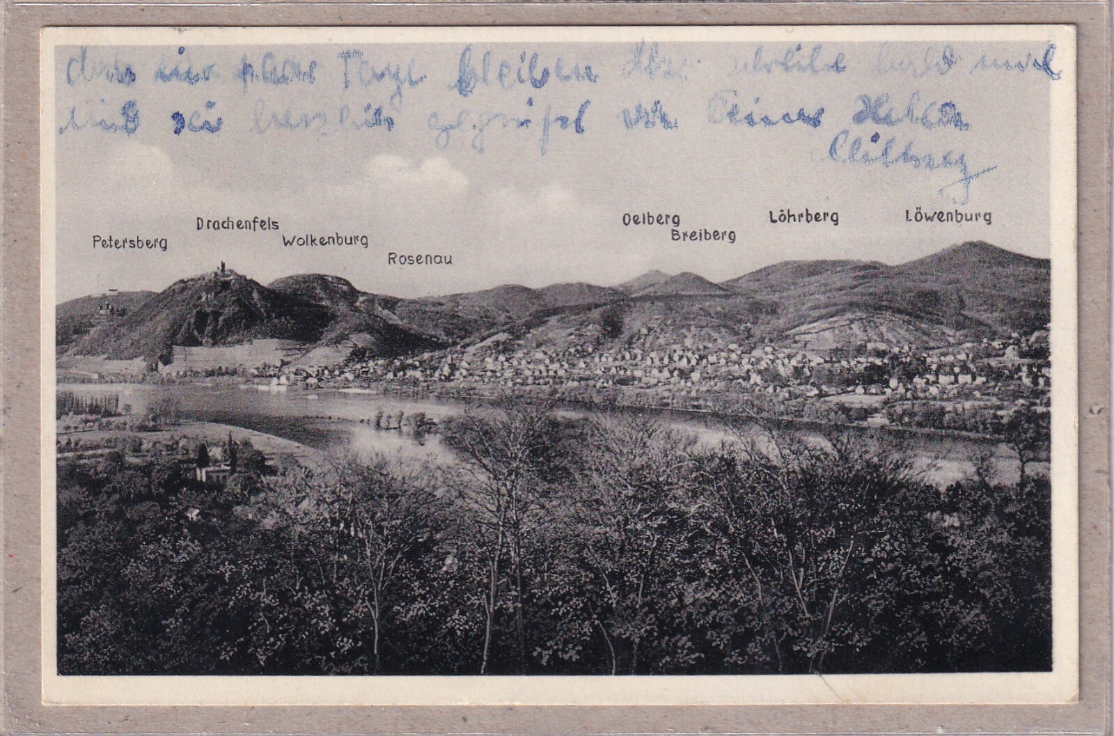 Postcard Siebengebirge - Petersberg/Drachenfels/Rosenau/Löhrberg etc. -1952 Postcard Siebengebirge - Petersberg/Drachenfels/Rosenau/Löhrberg etc. -1952