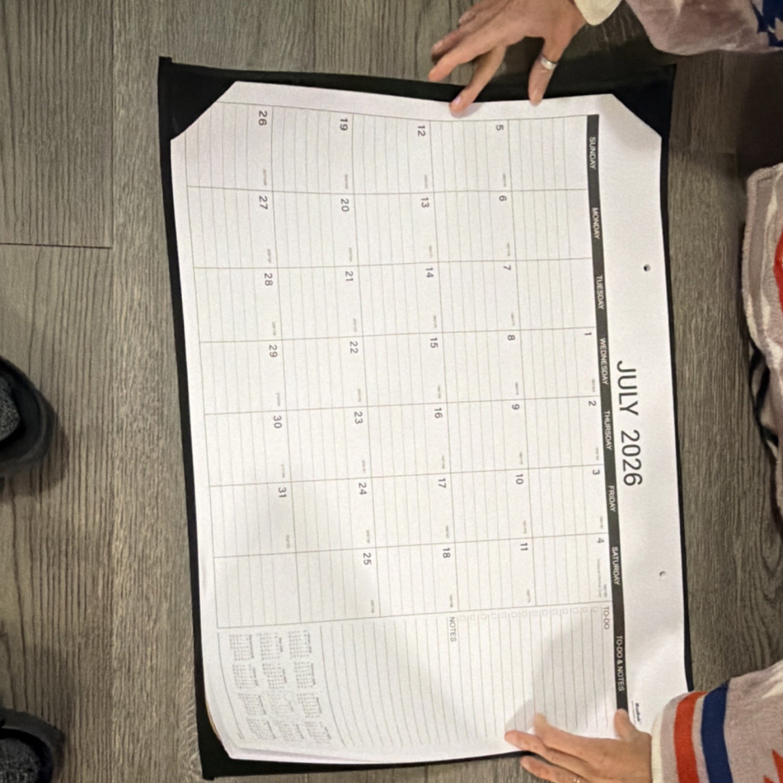 2026-2027 Desk Calendar - July 2026 - Dec 2027, 18 Months 17