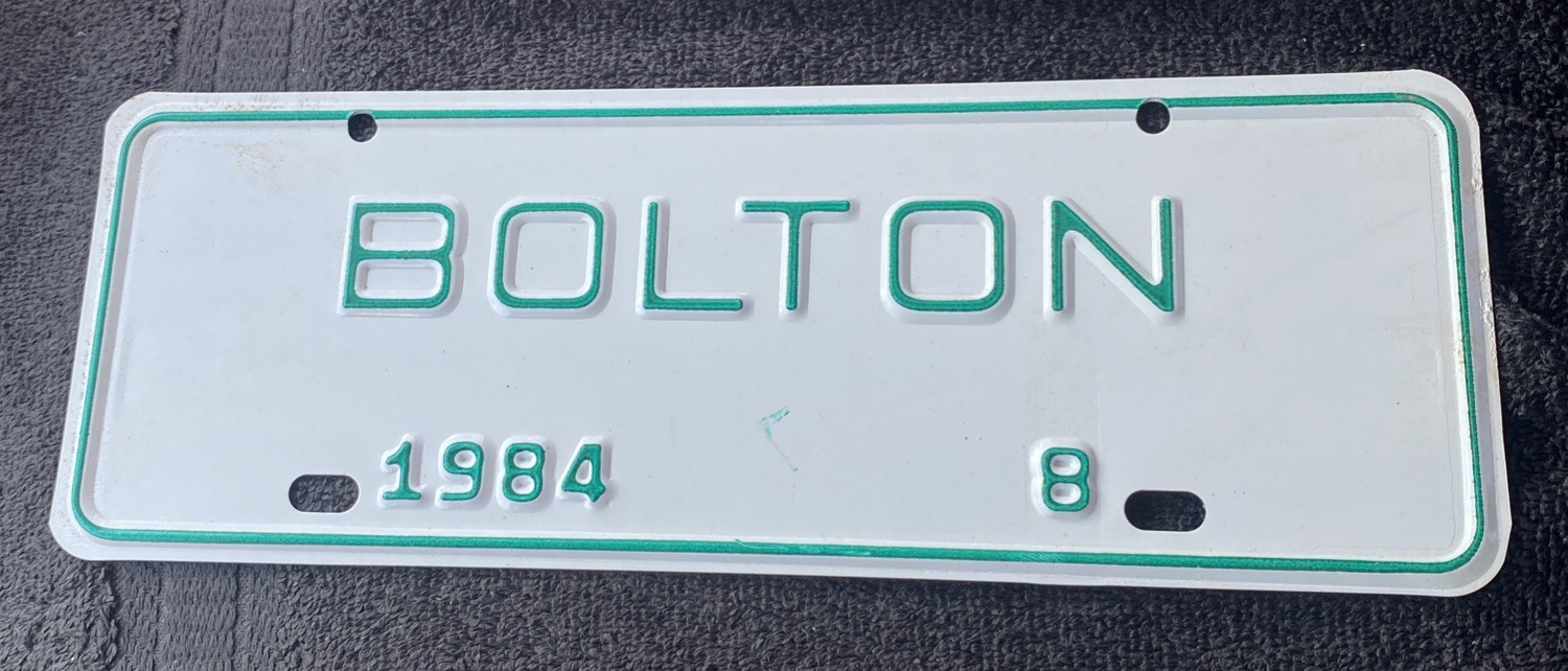 Vintage 1984 Bolton NC City License Plate Rare Low #8