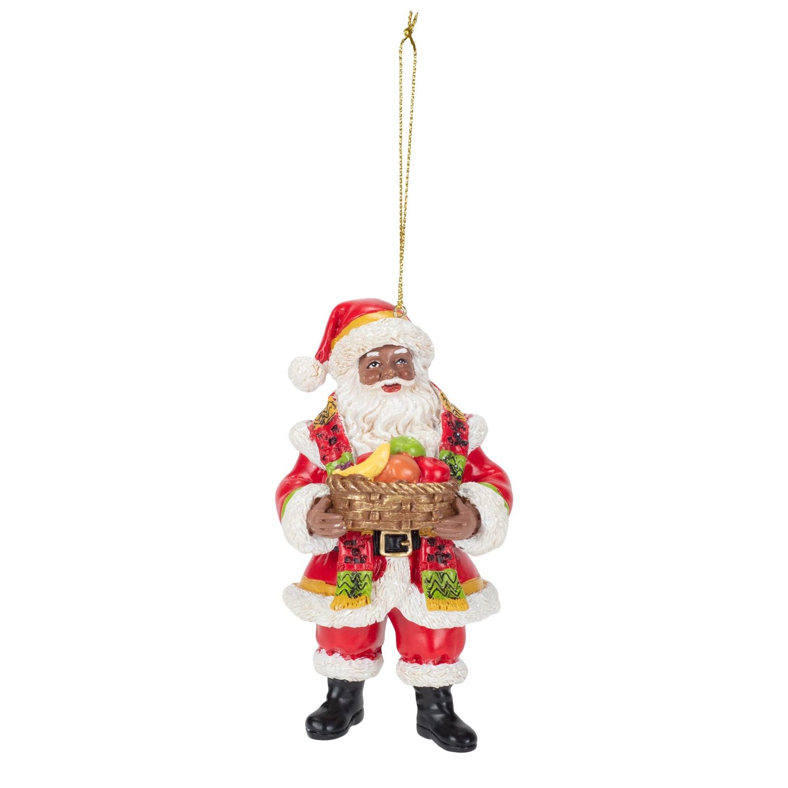 African American Kwanzaa Santa Ornament African American Kwanzaa Santa Ornament