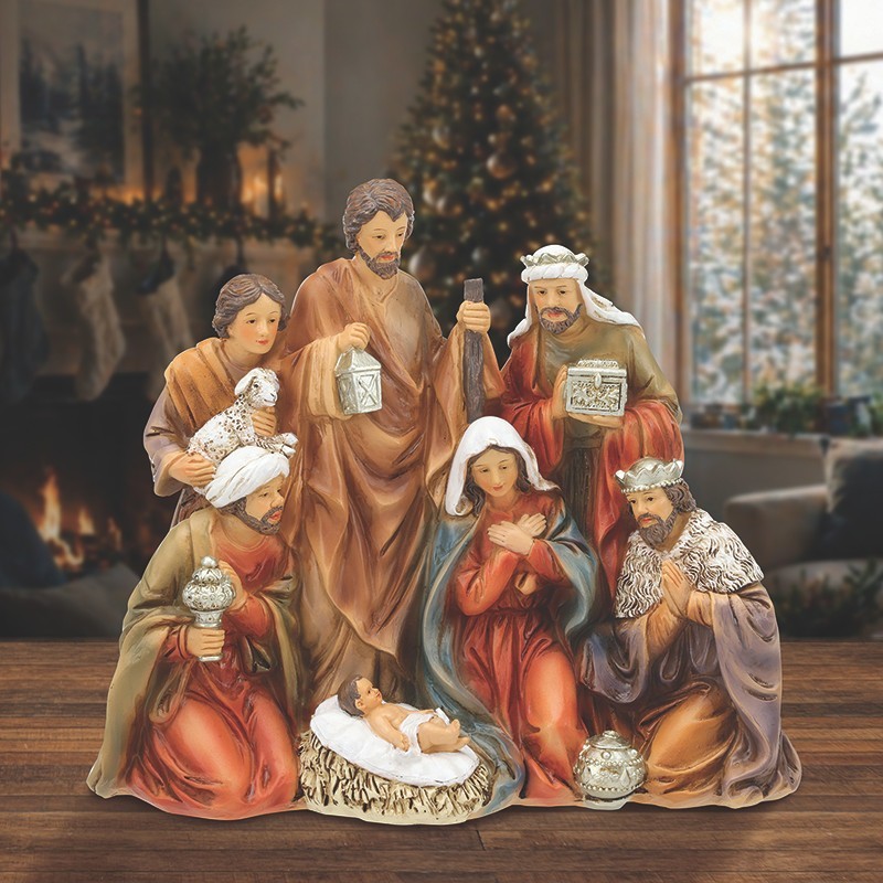 Nativity Set, Wisemen at the Nativity Figurine, Holy Family Christmas Gifts