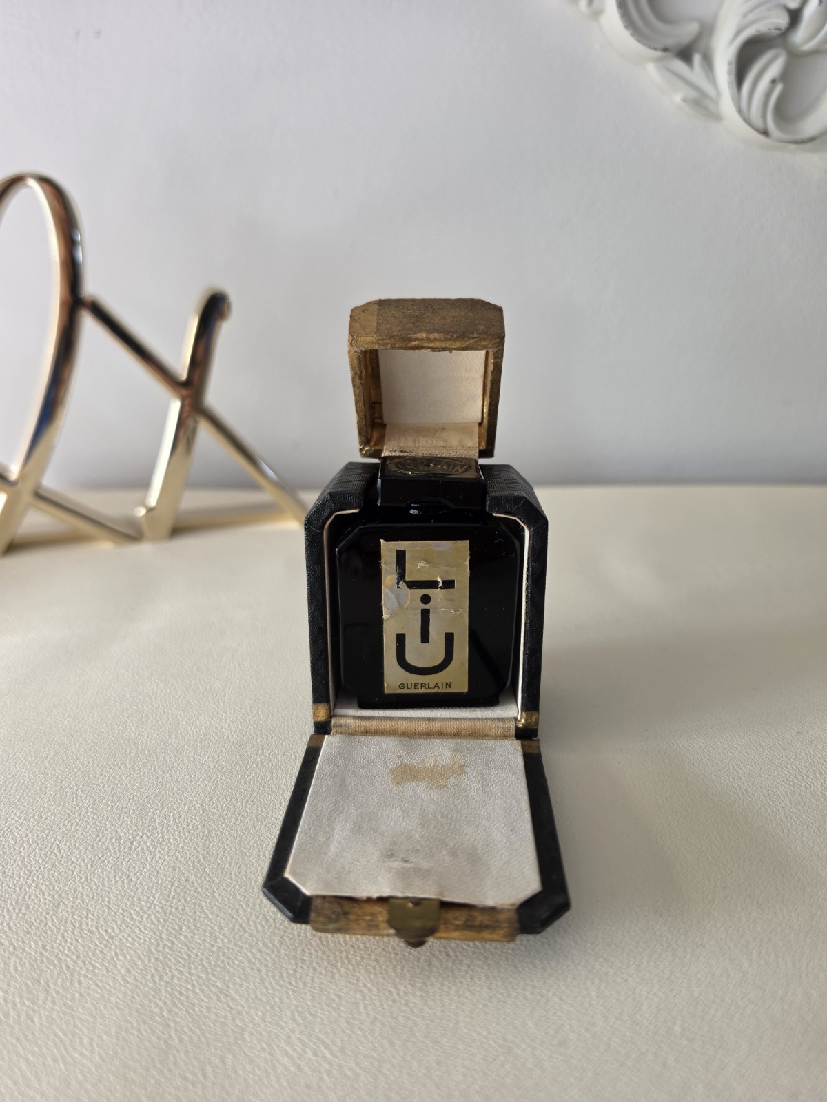 Vintage 1929 1 fl oz Guerlain Liu Empty Perfume Bottle/Flacon in Box/Case