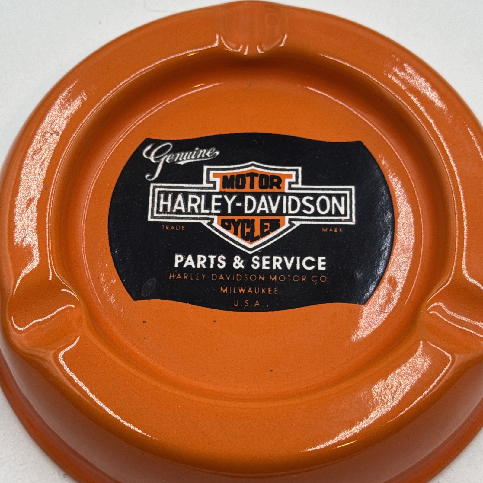 Rare Porcelain Harley Davison Cigar Ashtray Rare Porcelain Harley Davison Cigar Ashtray