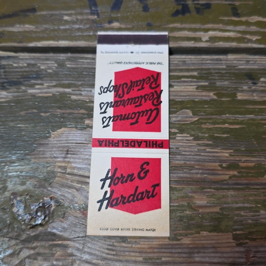 1940s Horn & Hardart Philadelphia Pennsylvania Matchbook 