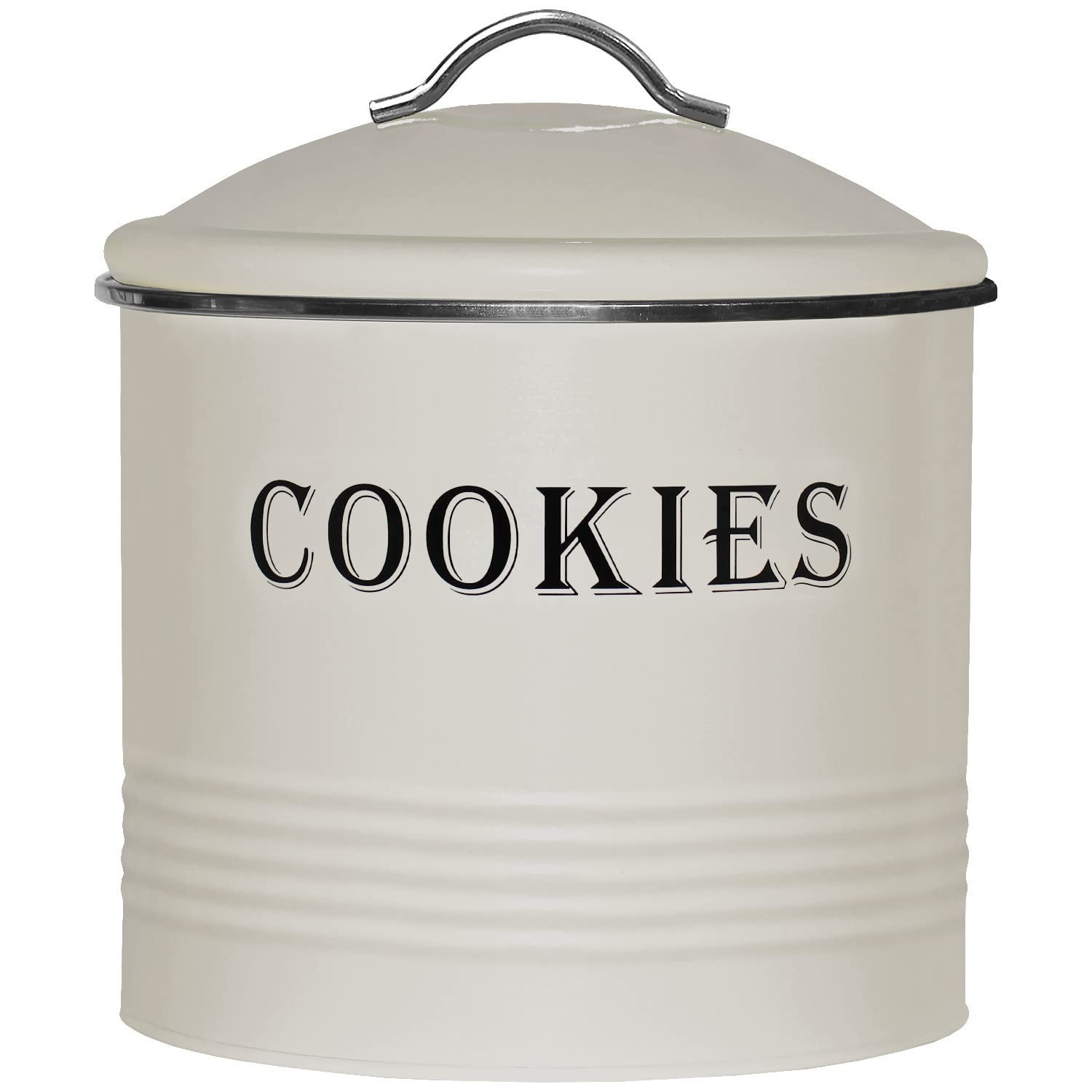 Blue Donuts Vintage Cookie Jar - Airtight Counter Standard, Ivory