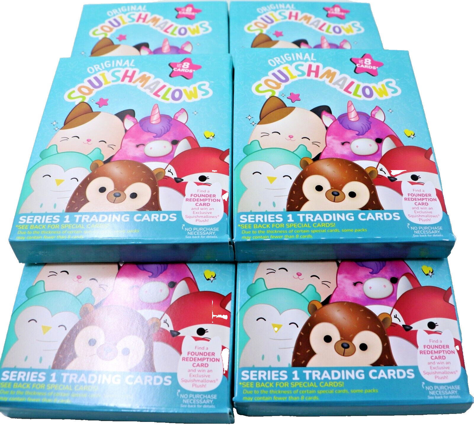 NEW Squishmallow Official Kellytoy Series 1 (6 pack) Trading Cards