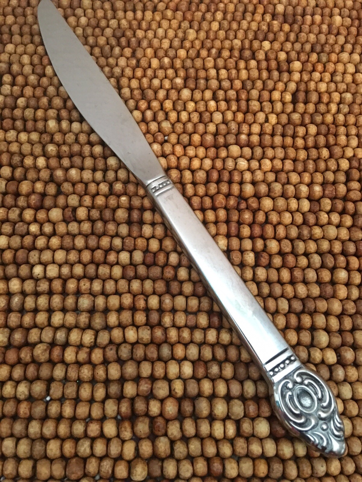 1881 Rogers Stainless Pierced Black DANISH COURT Hollow Dinner Knife 9 1/8” 1881 Rogers Stainless Pierced Black DANISH COURT Hollow Dinner Knife 9 1/8”