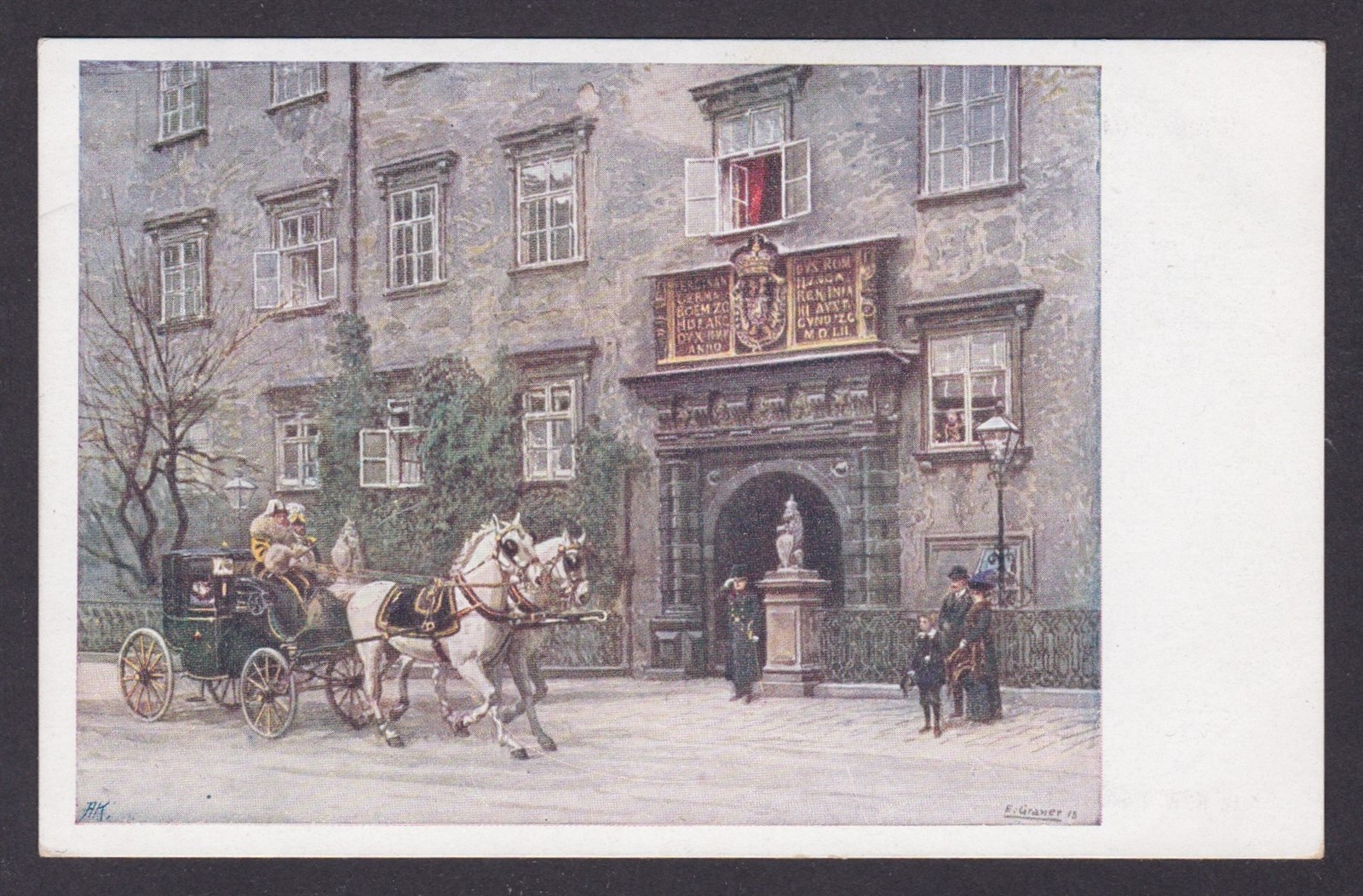 Vintage postcard, Austria Vienna, Hofburg, Schweizertor