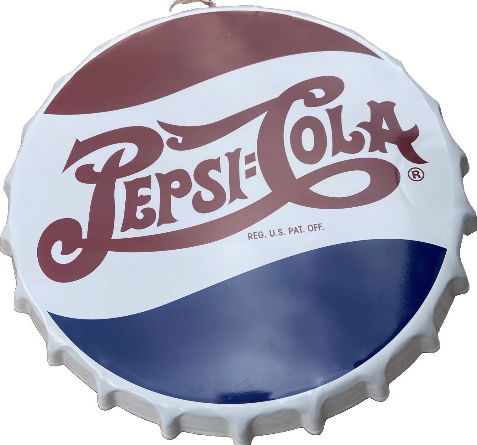 16x16 Pepsi Cola Metal Embossed Sign 16x16 Pepsi Cola Metal Embossed Sign
