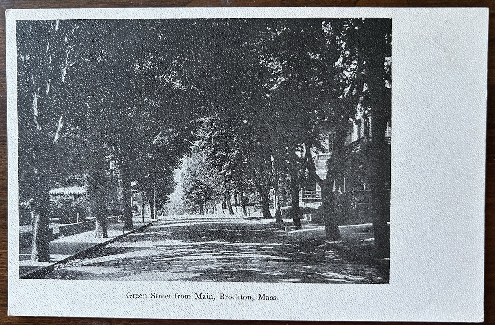 BROCKTON MA MASS~Green Street from Main St~Houses~Unused UDB Vintage Postcard