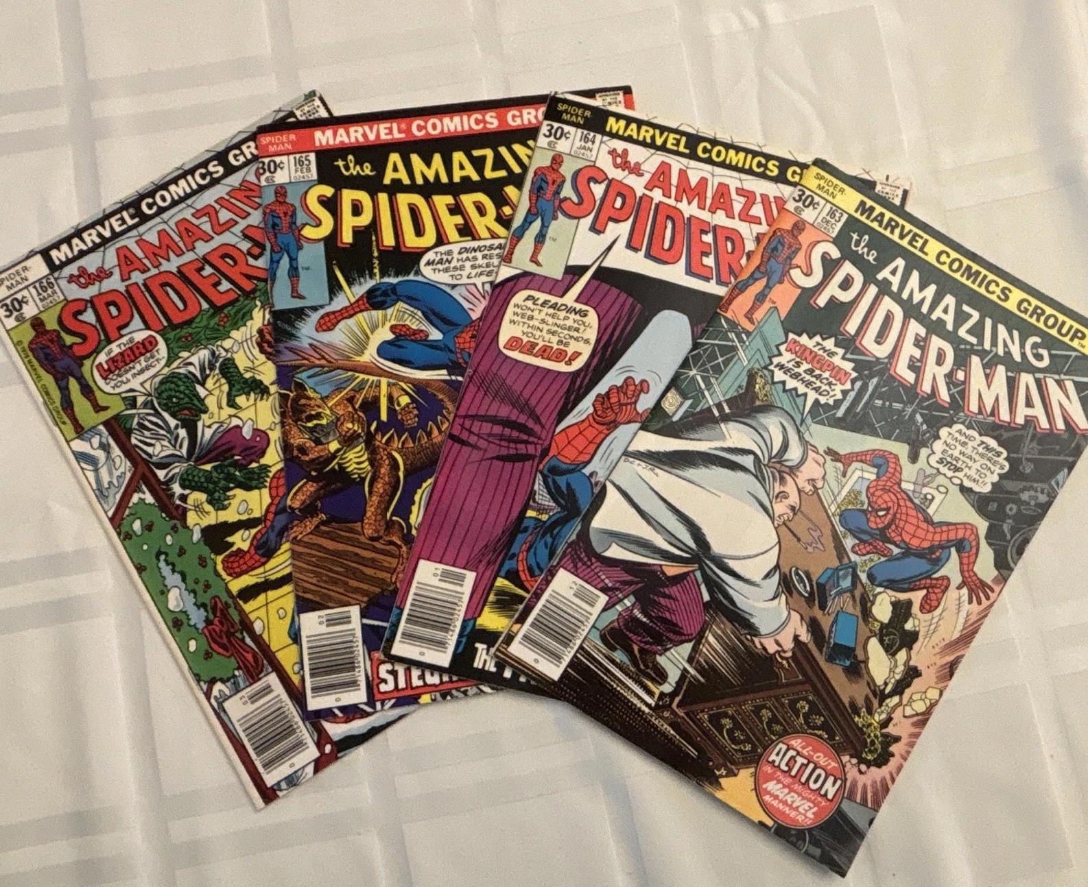 Marvel Comics Amazing Spider-Man Lot 163-166 Kingpin Lizard Stegron