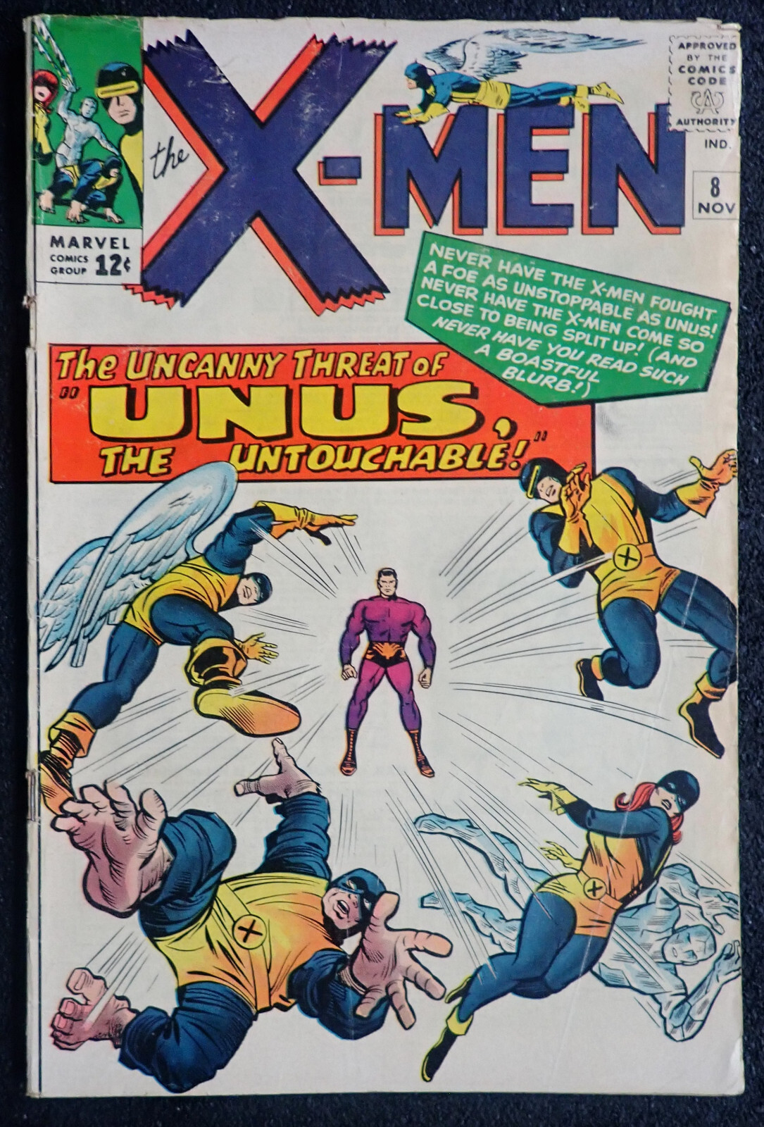 X-MEN #8 💥 COMPLETE and UNRESTORED 💥 1st Unus 1964