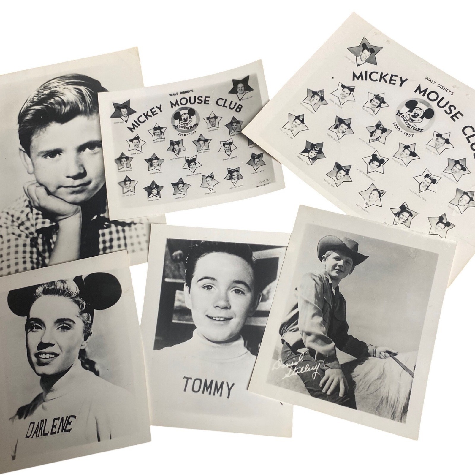 Vintage 1956 Mickey Mouse Club Photographs Darlene Tommy David Disneyana Lot Vintage 1956 Mickey Mouse Club Photographs Darlene Tommy David Disneyana Lot