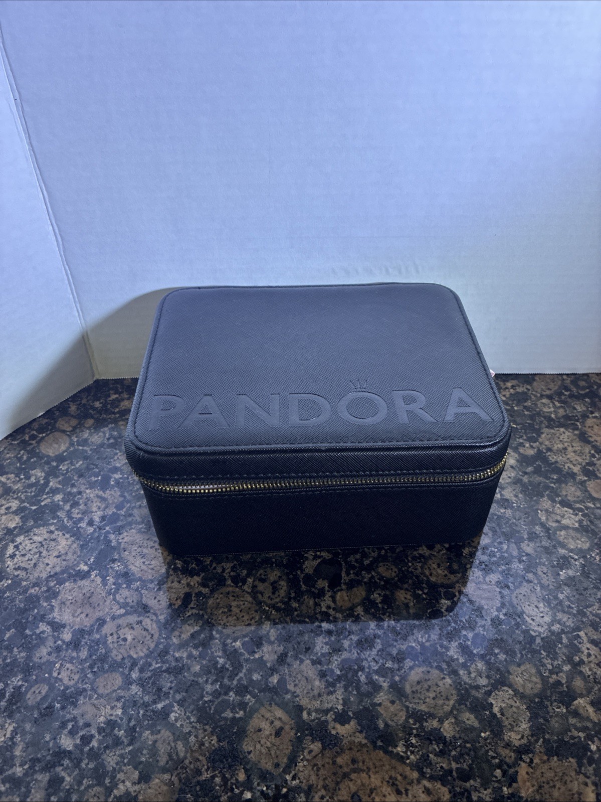 Pandora Jewelry Box Travel Case Black Pink Organizer Storage Zippered