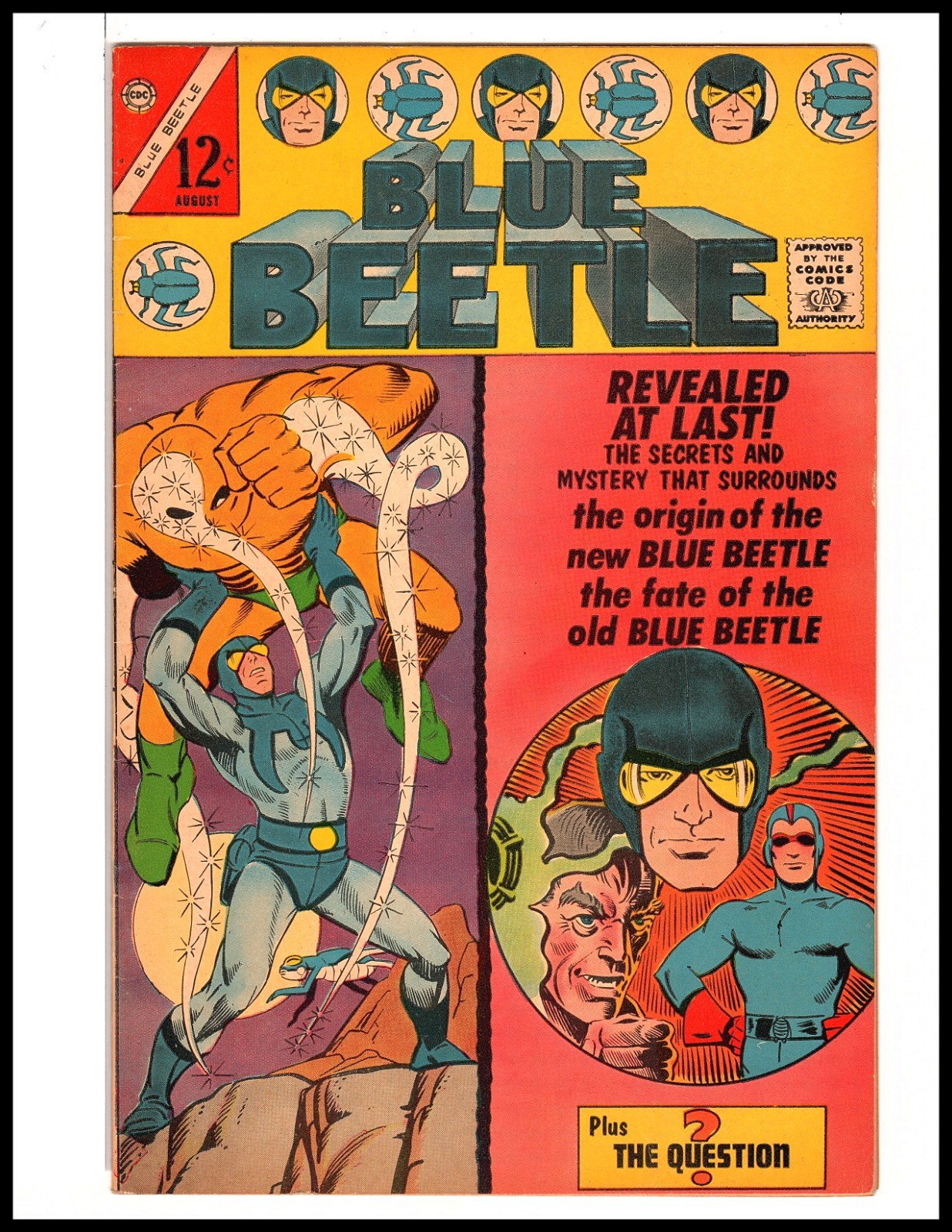 Blue Beetle #2 (Charlton 1967) Blue Beetle Origin Ditko 2nd App Question VF
