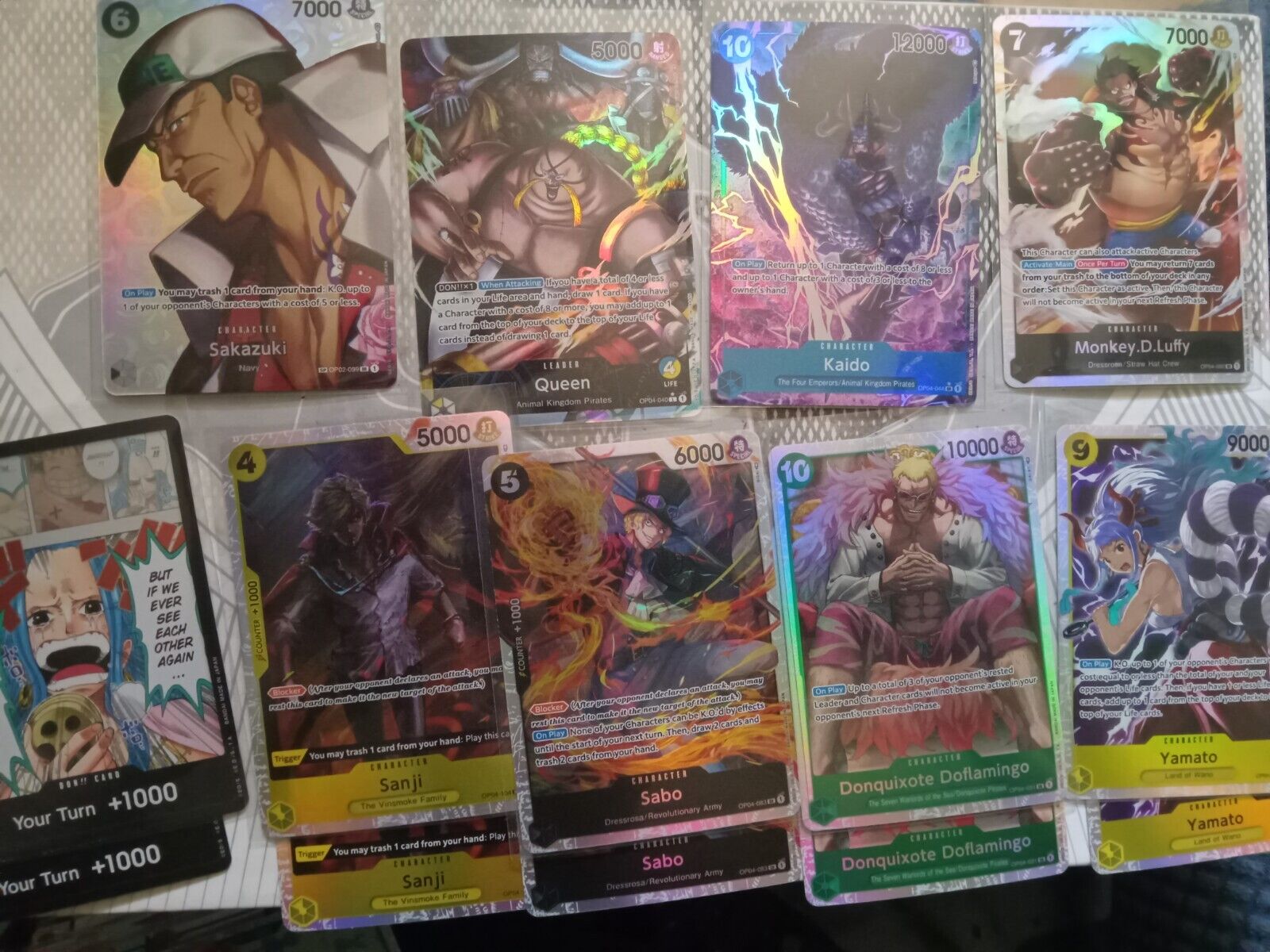 One Piece Kingdoms Of Intrigue Op-04 350 Card Lot Plus All Collection Box Promos