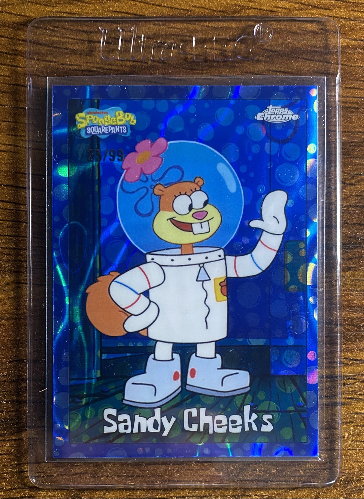 2025 Topps Chrome SpongeBob Sandy Cheeks #27 Bubblefractor /99
