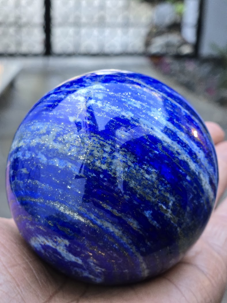 Lapis Lazuli Spheres Large (74 mm, 660gm) Royal Blue Natural Polished Crystal