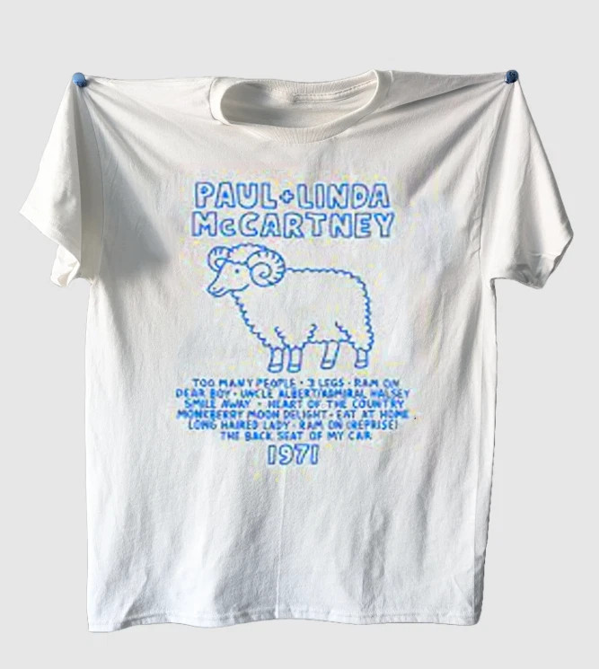 NEW Paul McCartney Linda Heavy Cotton White S-5XL T Shirt CC281