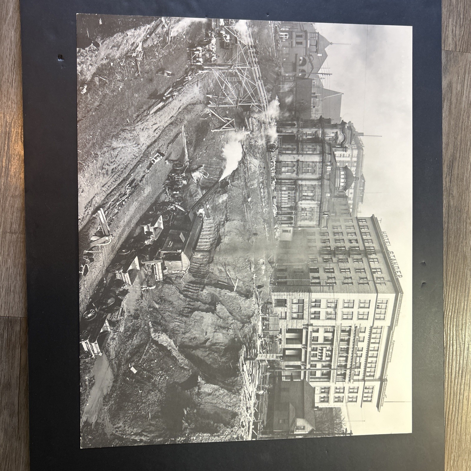 vintage photograph Print of the Seattle regrade project Dated 1907 vintage photograph Print of the Seattle regrade project Dated 1907
