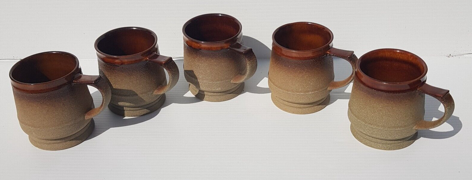 1980s Dana Pottery “Safari” Coffee Cups X 5 Minimal Use