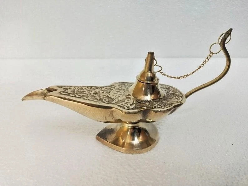 Aladdin Aladin Genie Oil Brass Amazing Lamp 100% Authentic Vintage New