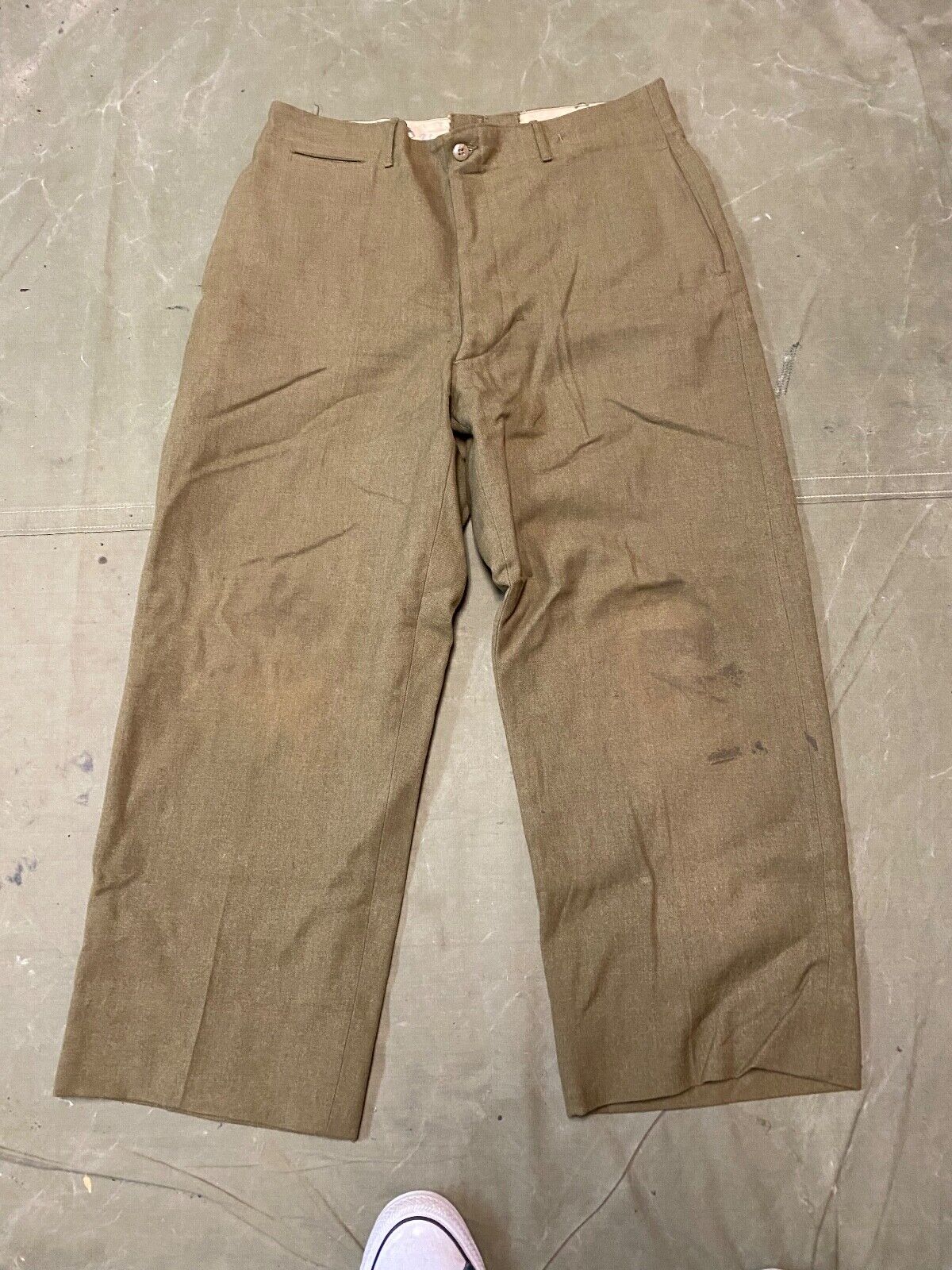 ORIGINAL WWII US ARMY M1938 WOOL COMBAT FIELD TROUSERS- LARGE 36 WAIST