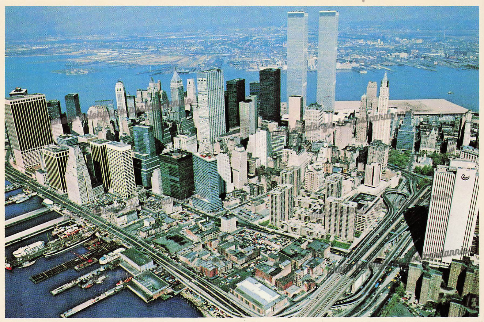 World Trade Center WTC Manhattan Skyline New York City 6x4 Postcard H23