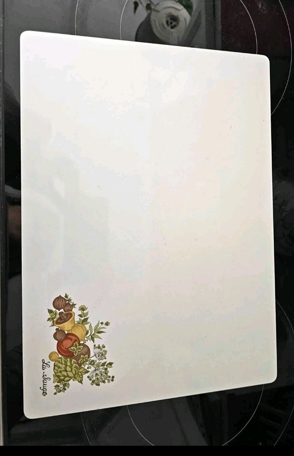 VTG CORNING - Vintage Wildflower Portable Counter Saver Cutting Board - 10x14
