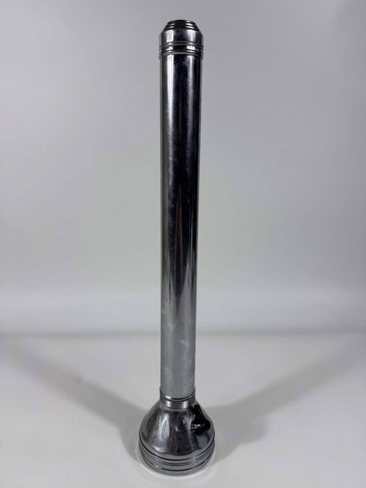 Vintage Flashlight KWIK LITE 17” chrome 6 D cell Watchmen’s Light Dimmable WORKS