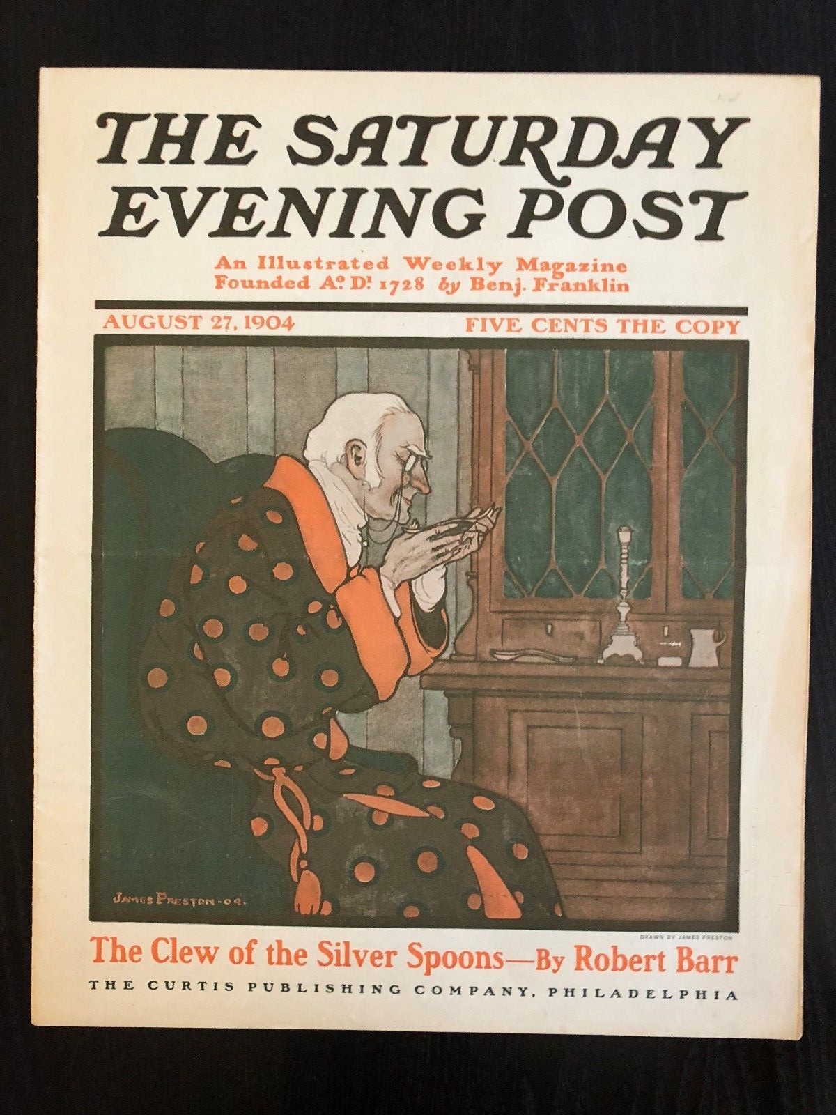 Illustrated  Saturday Evening Post August 27, 1904 James Preston Cover Art