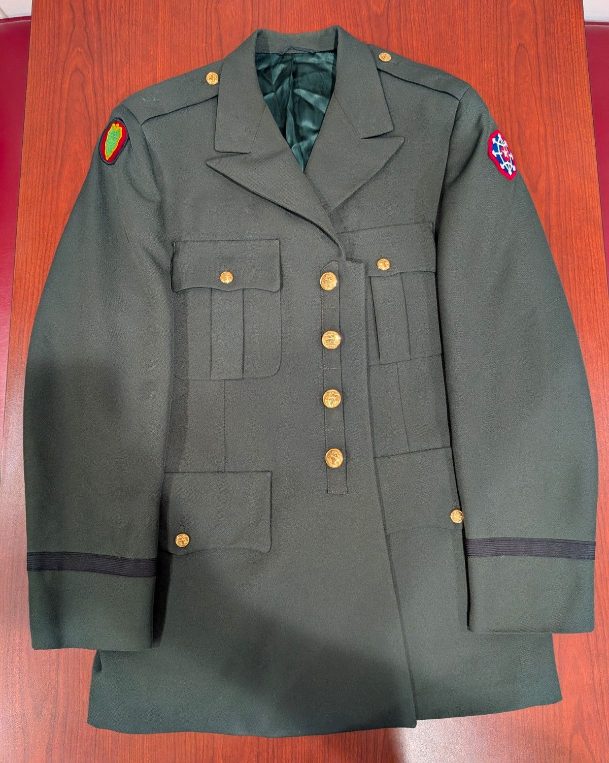 Vintage US Army Class A Dress Green Jacket - Custom Tailored Officer (CID & 24th