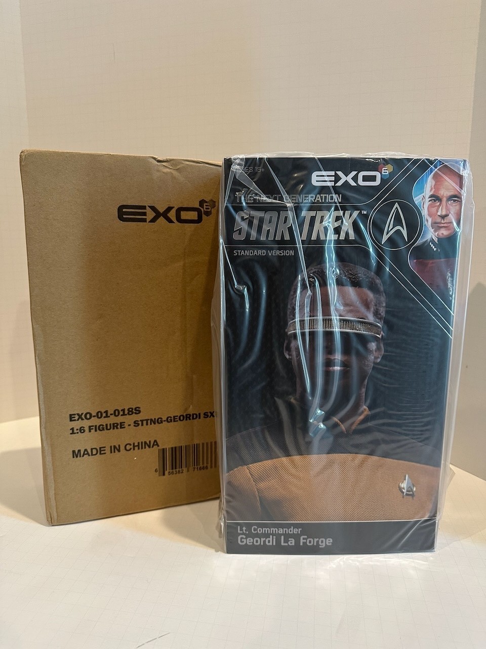 EXO-6 Star Trek TNG Geordi La Forge Standard SX 1/6 Scale Figure New EXO-6 Star Trek TNG Geordi La Forge Standard SX 1/6 Scale Figure New