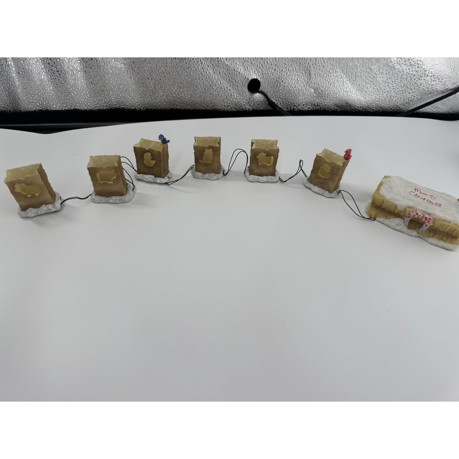 Enesco Mary Mary Had a Farm Mini Luminaria Lighted Bags Figure 274143 Works Box