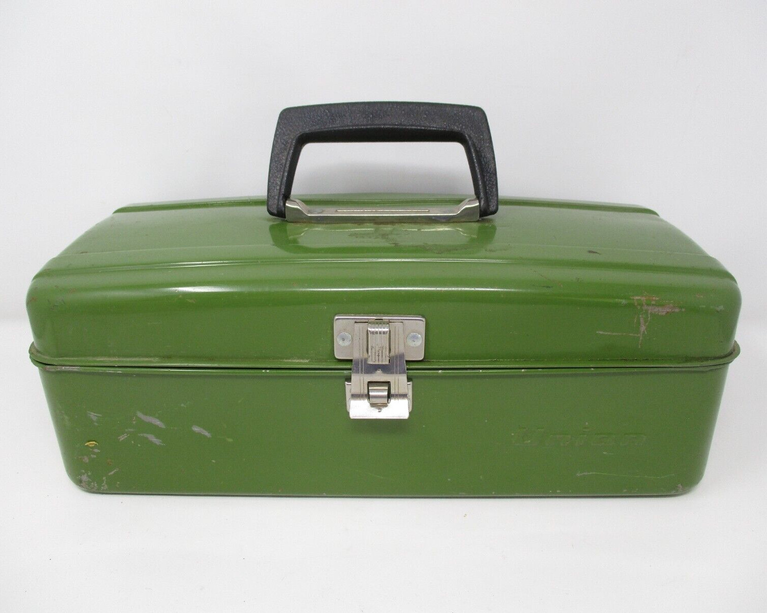 Vintage Union Tool Tackle Box Green Metal