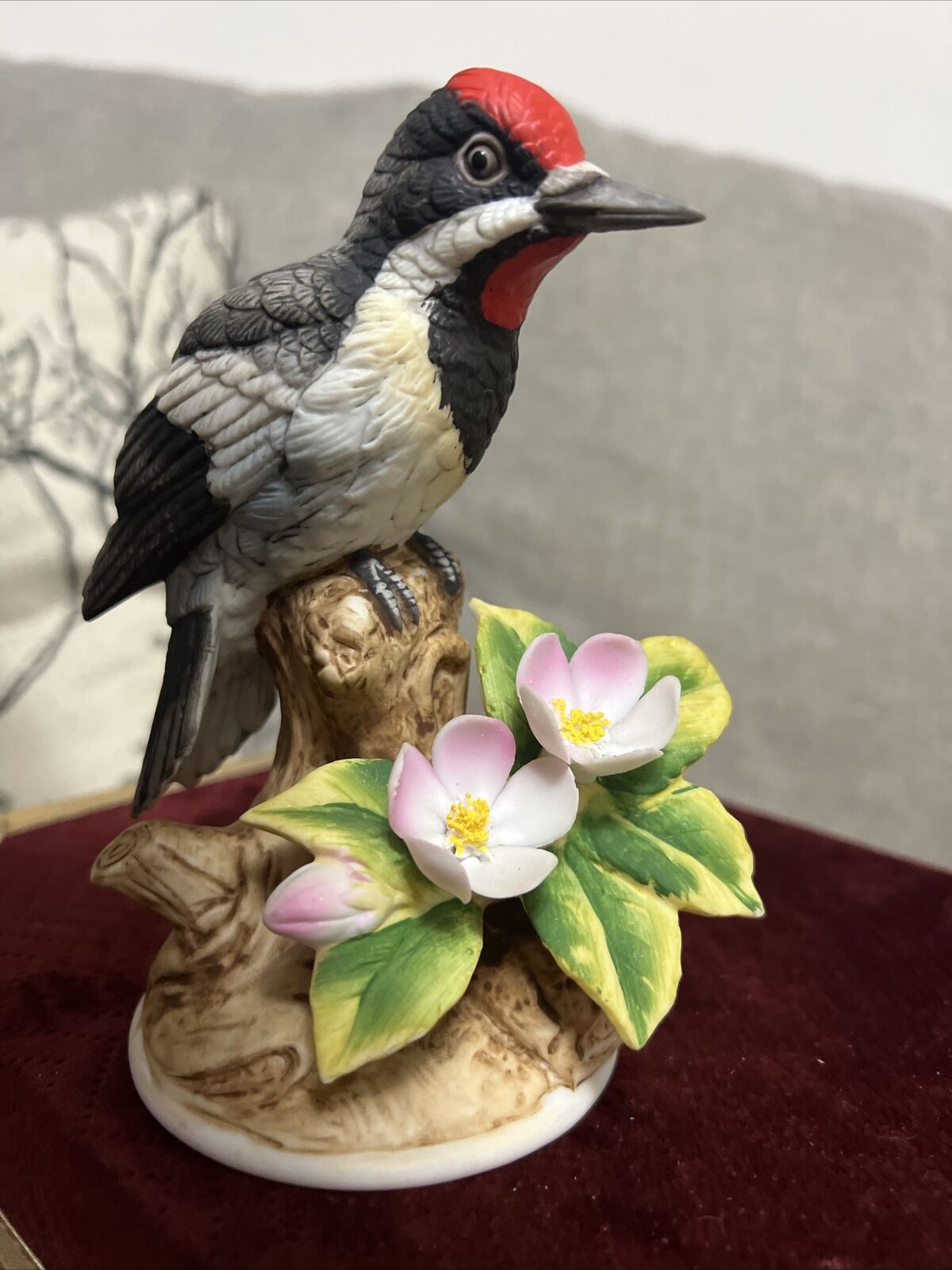 Andrea By Sadek Downy Woodpecker 9386 Porcelain 5.5 Inches Vintage 80s
