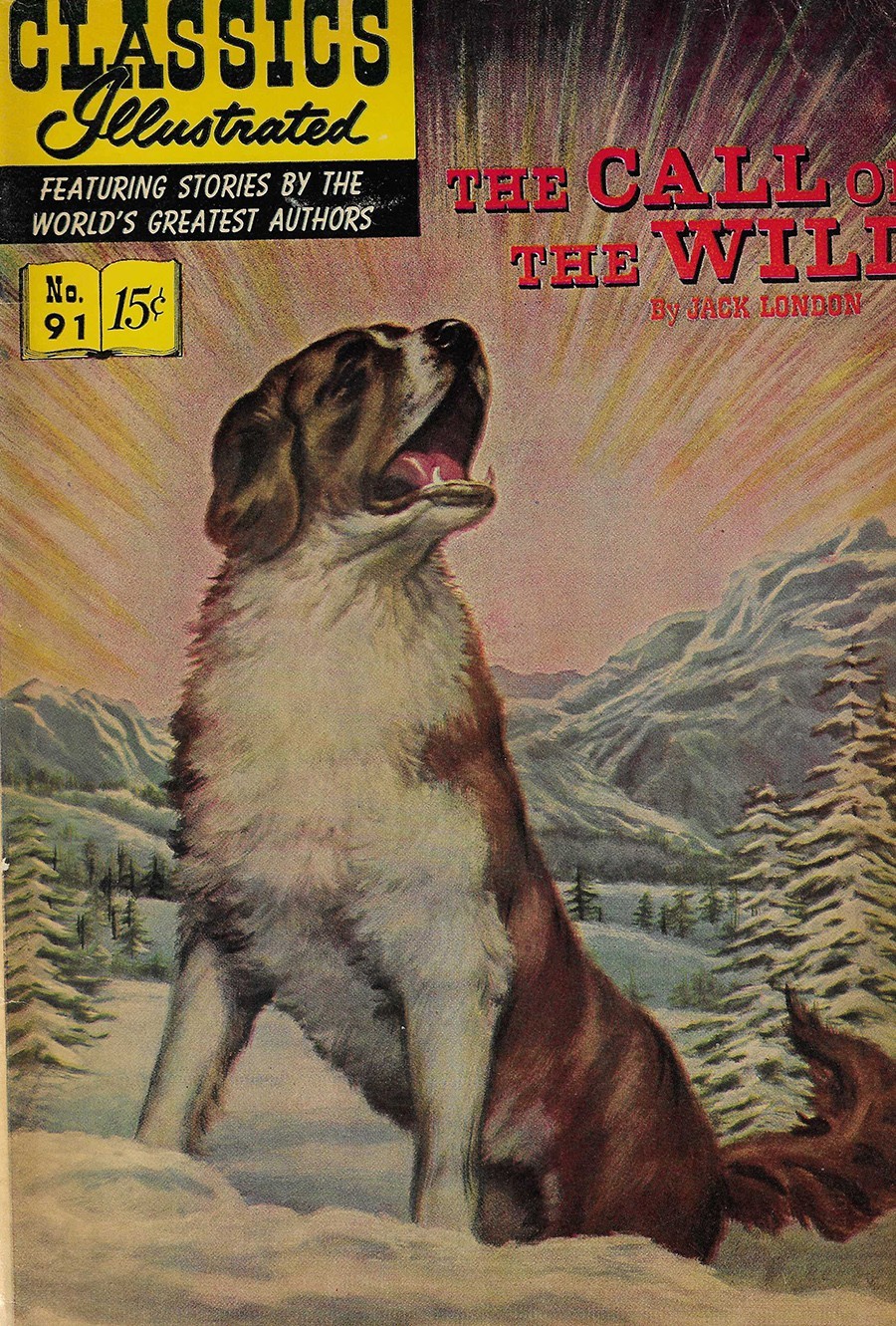 Classics Illustrated - #91 - Call of the Wild - Jack London   FINE