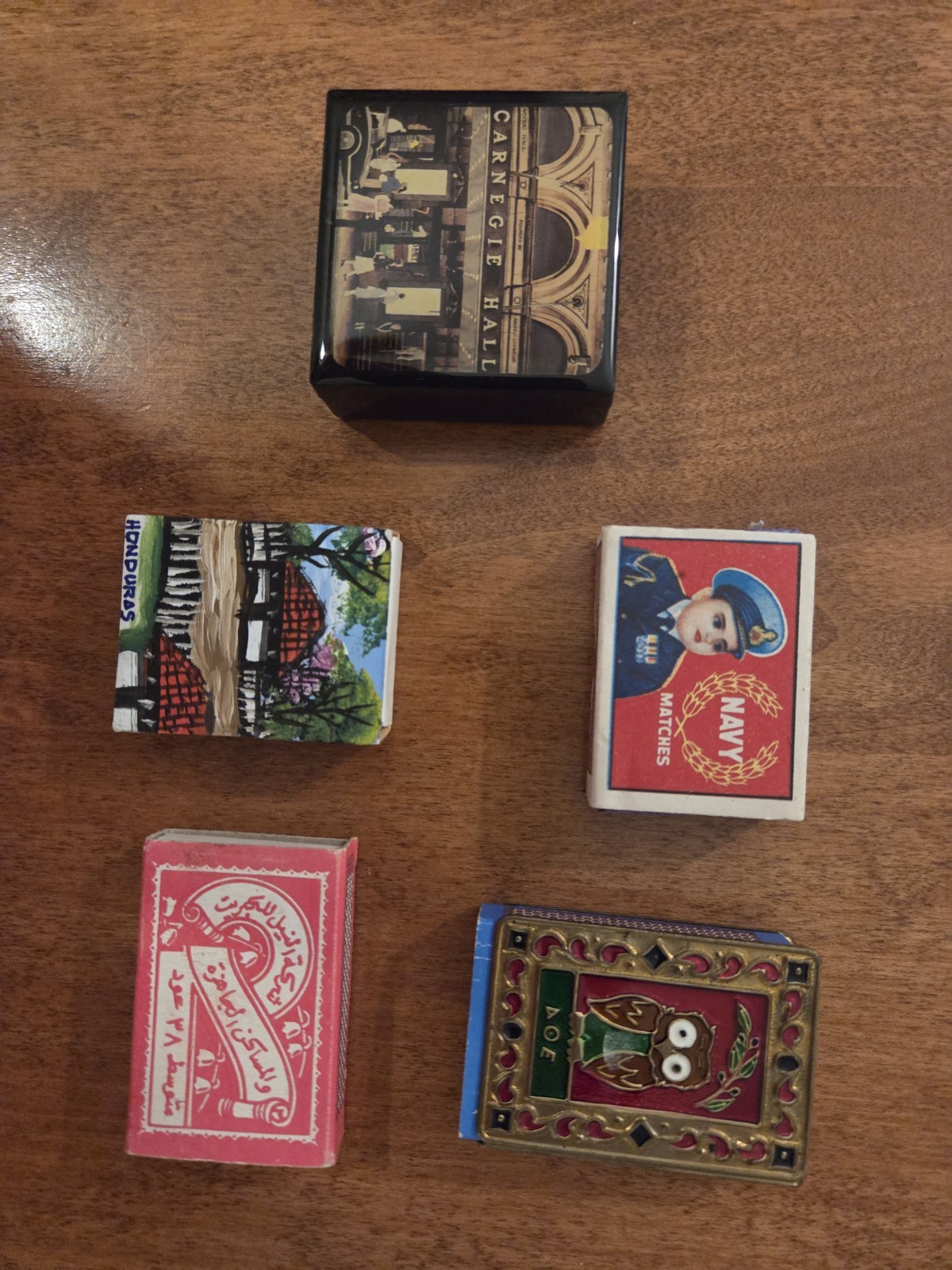 Lot of 5 Match Boxes From International Travels