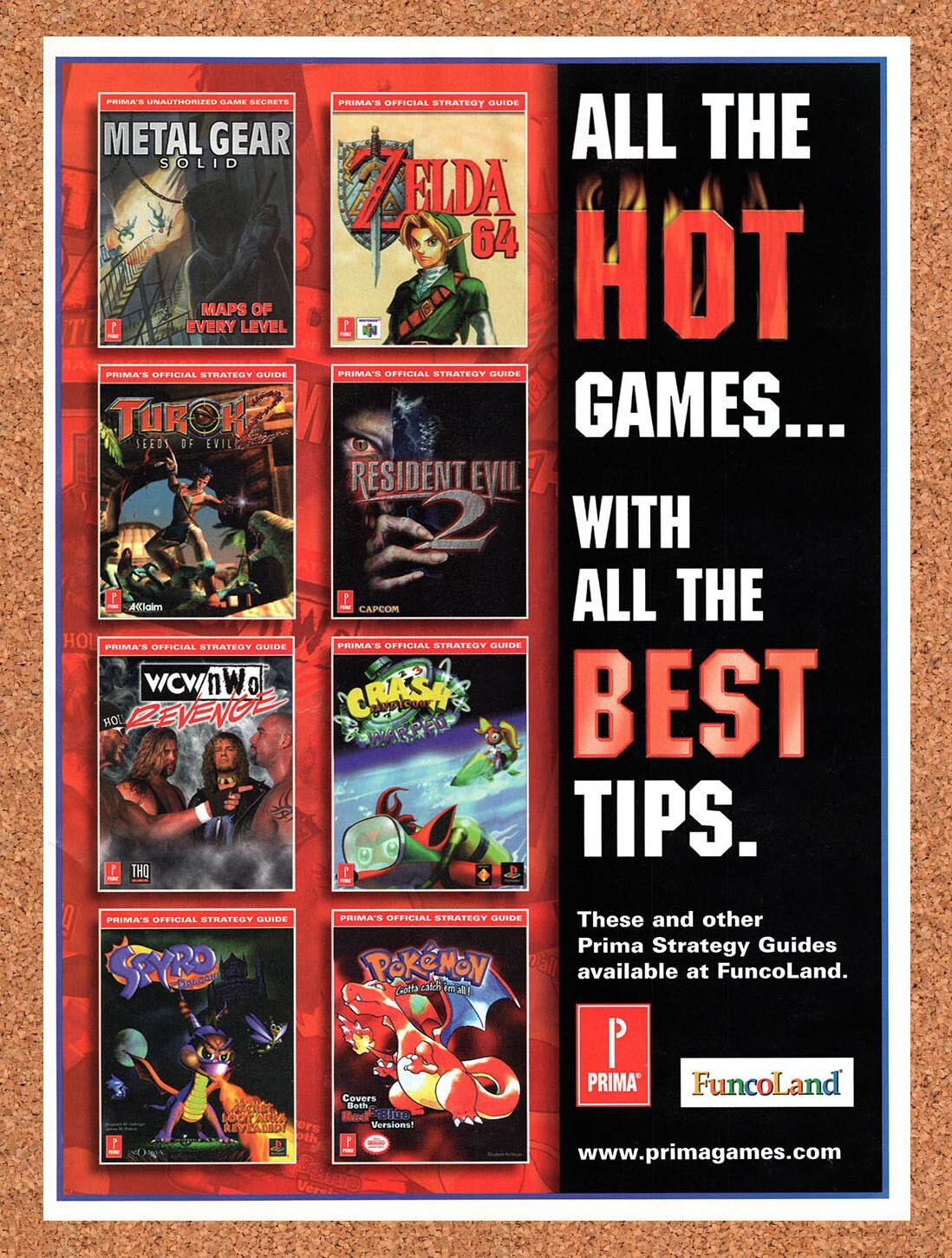 1997 FuncoLand Prima Game Guides Original Advertisement / Retro Wall Art v12