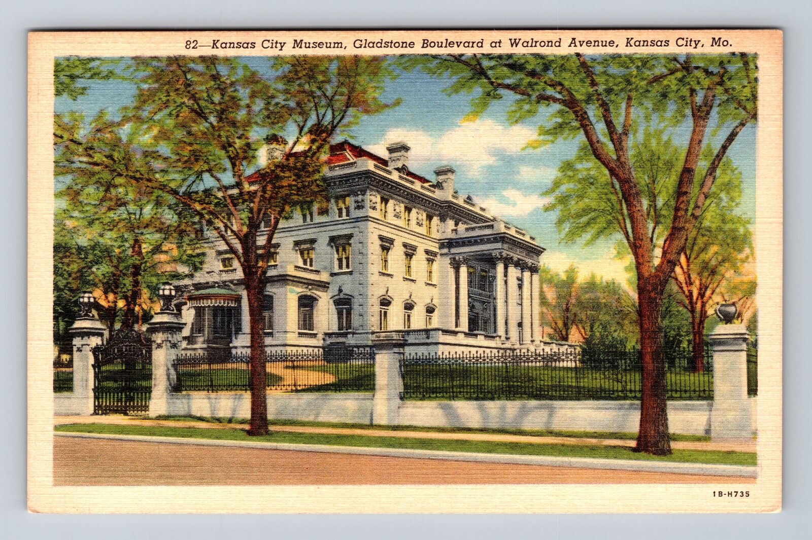 Kansas City MO- Missouri, Kansas City Museum, Antique, Vintage Postcard