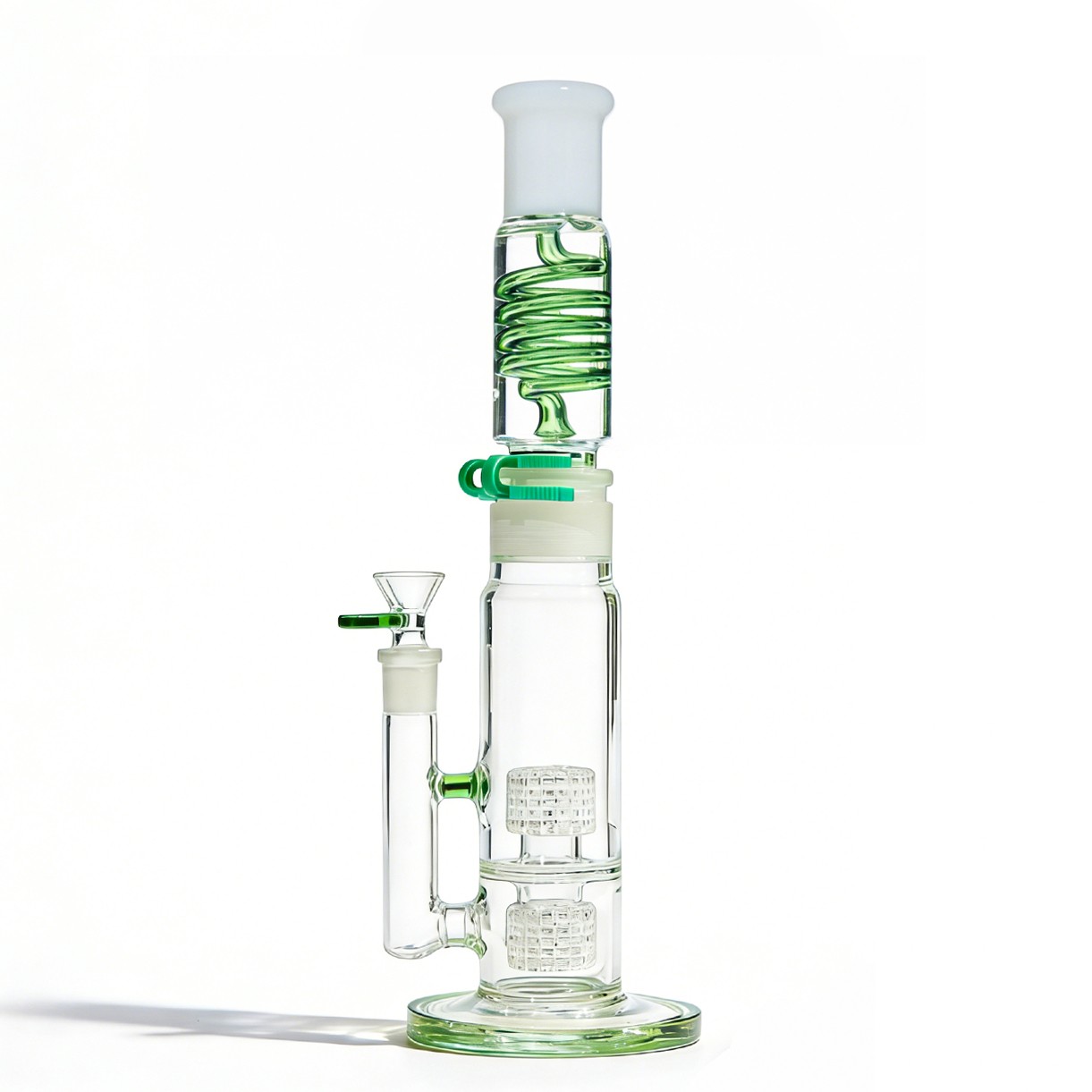 14in Heavy Freezable Glycerin Glass Bong Water pipes Tobacco Smoking W/14mm bowl