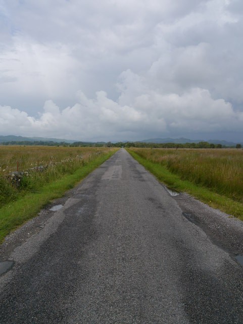 Photo A2 The B8025 Under Threatening Skies Bellanoch Rain clouds gather  c2012