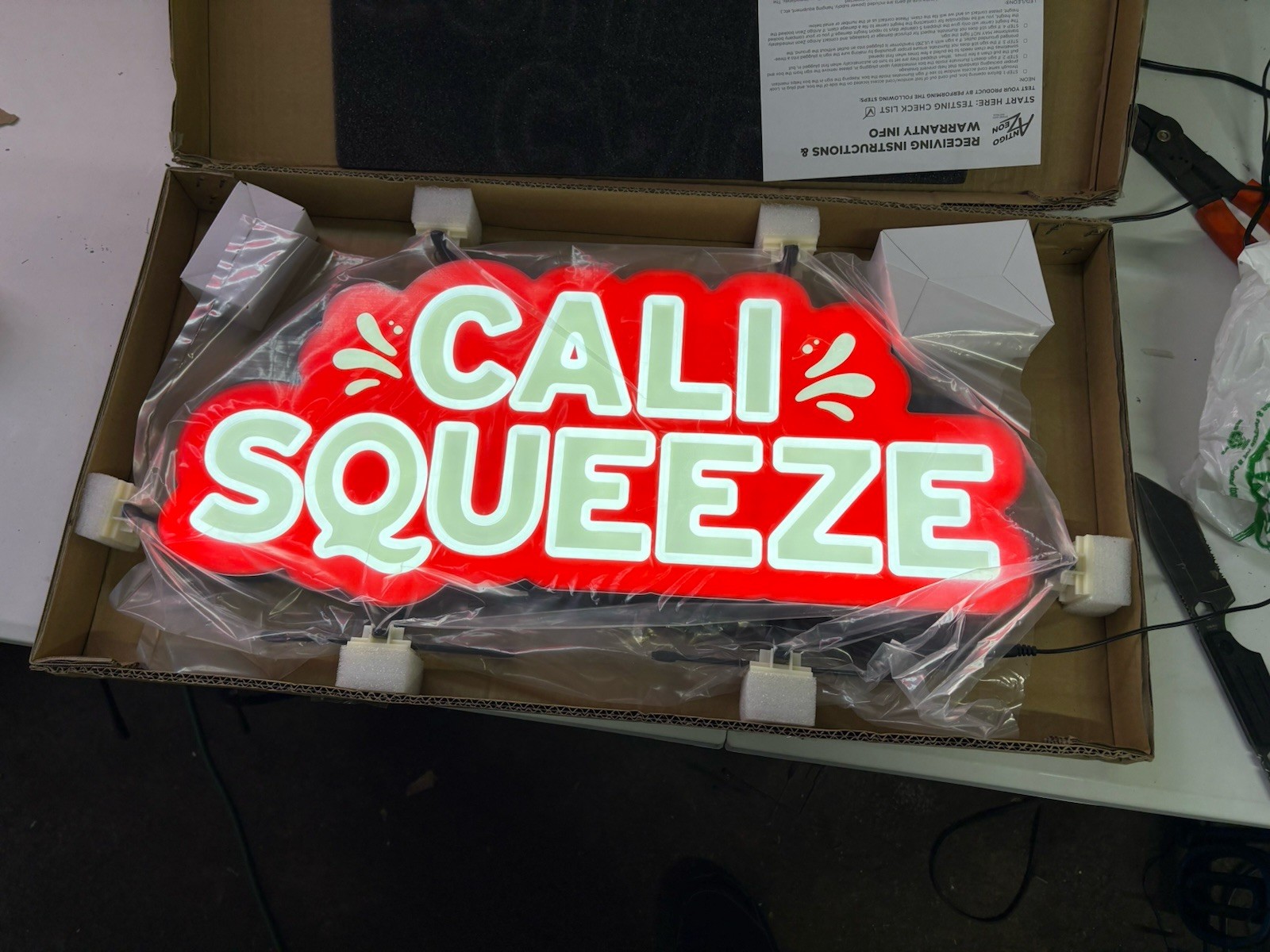 🌟NIB Cali Squeeze Firestone Walker LED Craft Beer Bar Sign Light 🌟NIB Cali Squeeze Firestone Walker LED Craft Beer Bar Sign Light