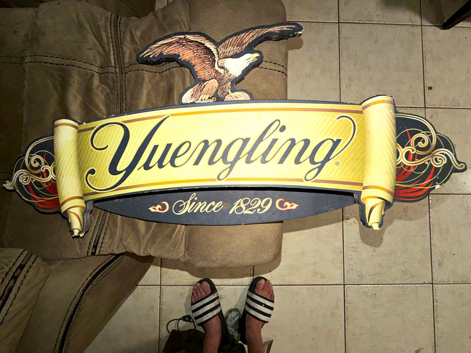 Vintage and collectible Yuengling Beer Bar Sign Property of D.G. Yuengling