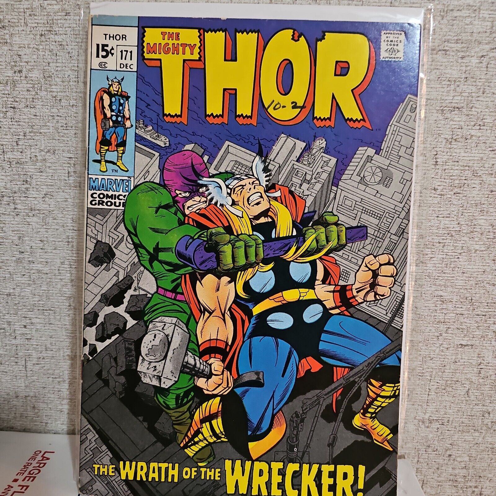 THOR #171 VF 8.0- 8.5 EARLY WRECKER APPEARANCE LAST SILVER AGE JACK KIRBY 