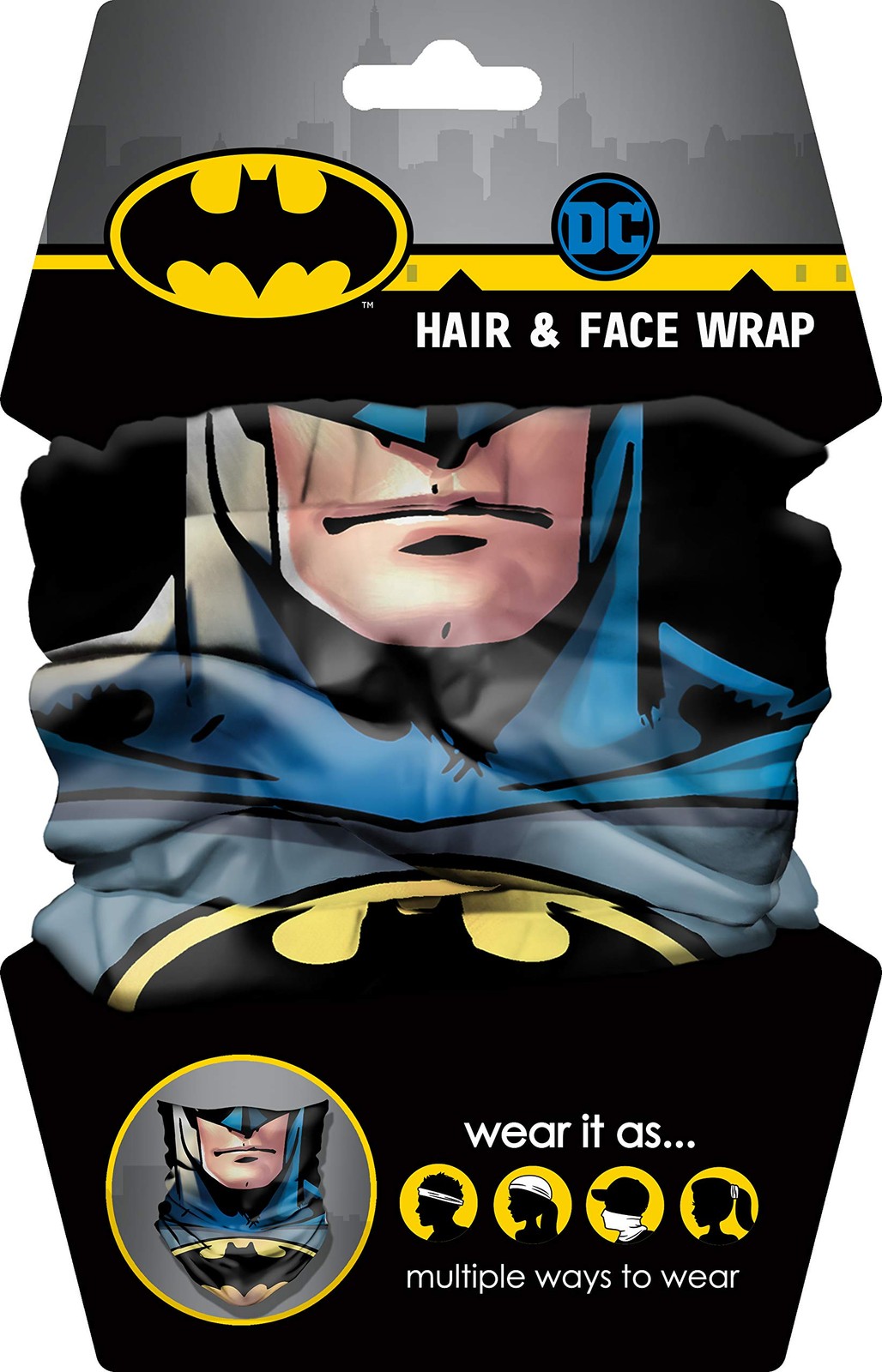 Spoontiques Batman Hair Wrap Multifunctional Multicolor 9 inches Functional