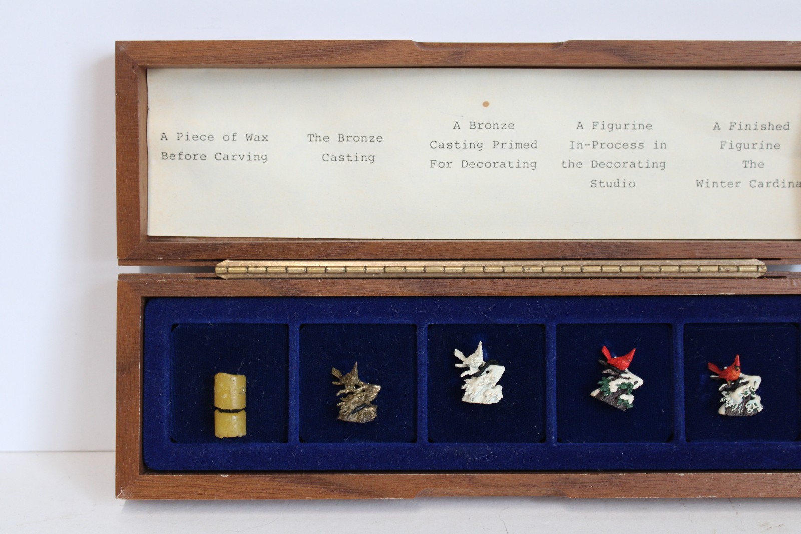 Vintage Olszewski Miniature Process of Making Bronze Miniatures Cardinal