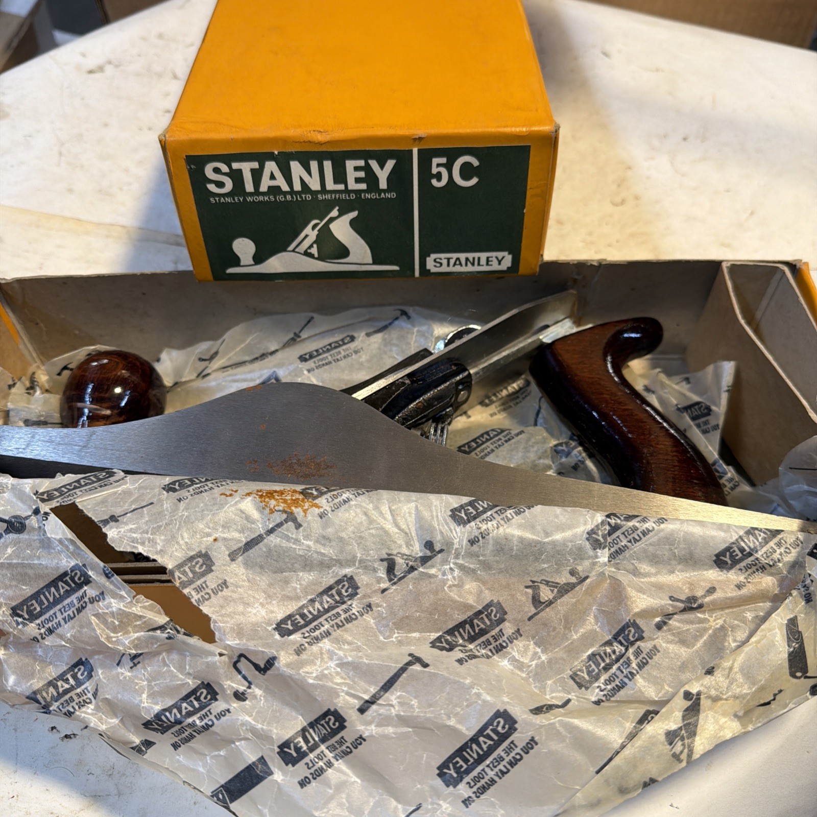 STANLEY NO. 5C  JACK PLANE Sheffield England NIB NOS OEM NICE Paperwork Rare